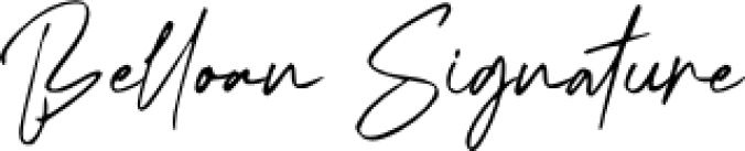 Belloan Signature Font Preview