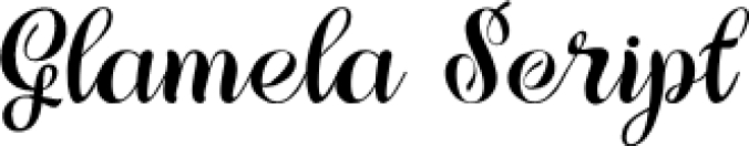 Glamela Scrip Font Preview