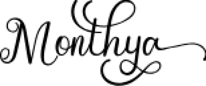 Monthya Font Preview