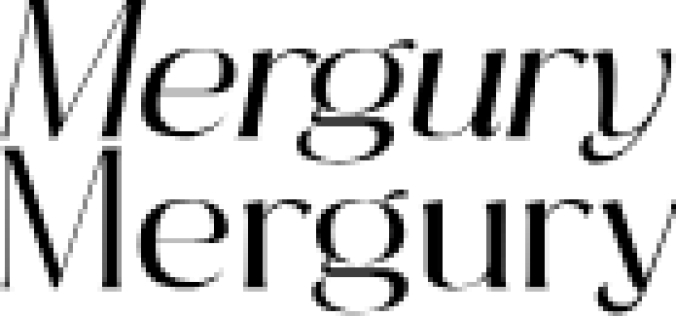 Mergury Font Preview