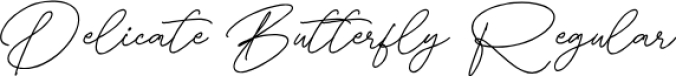 Delicate Butterfly Font Preview