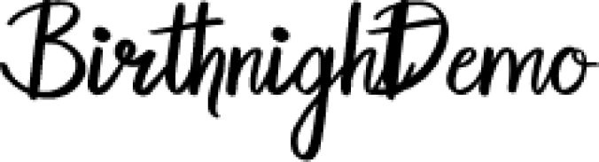 Birthnigh Font Preview