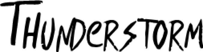 Thunderstorm Font Preview