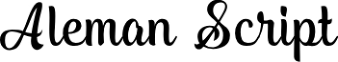Aleman Scrip Font Preview