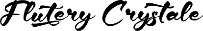 Flutery Crystale Font Preview