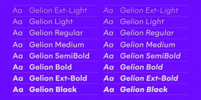 Gelion Font Preview