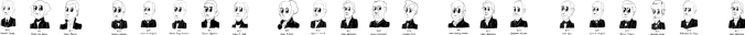 Cartoon US Presidents Dingbats Font Preview