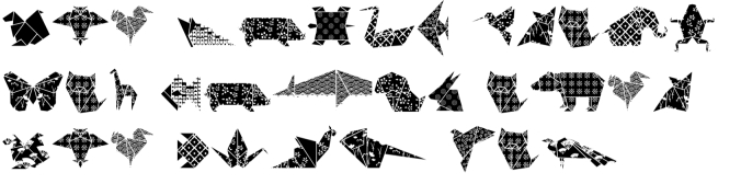 Origami Bats Font Preview