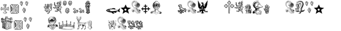 Heraldic Devices Font Preview