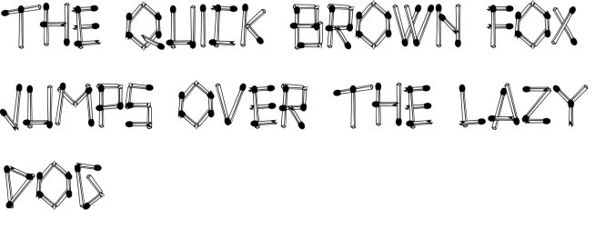 Vintages Matches Font Preview