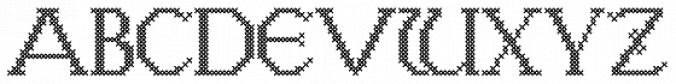 Cross Stitch Discreet Font Preview