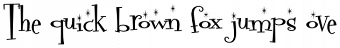 Fontdinerdotcom Sparkly Font Preview