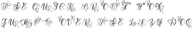 Initial Valentine Font Preview