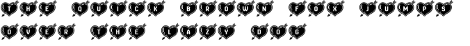 Hearts in Arrows Font Preview