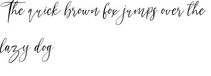 Angelina Font Preview