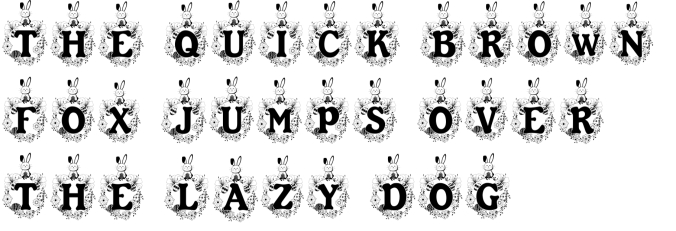 Bunny Hop Monogram Font Preview
