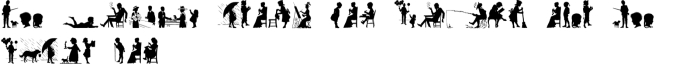 Human Silhouettes Font Preview