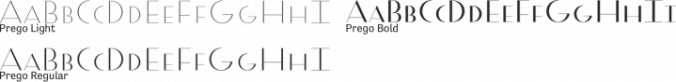 Prego Font Preview
