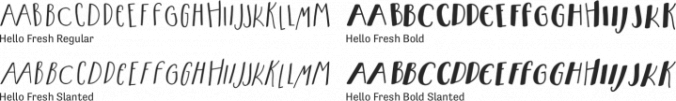 Hello Fresh Font Preview