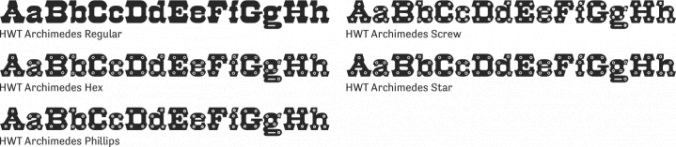 HWT Archimedes Font Preview