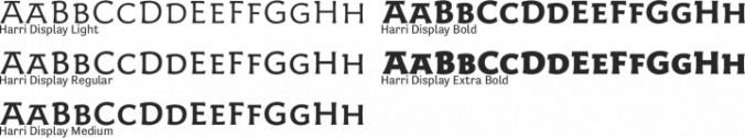 Harri Display Font Preview