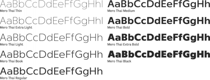 Mero Thai Font Preview