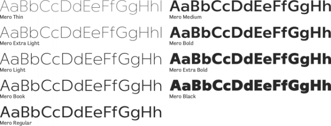 Mero Font Preview