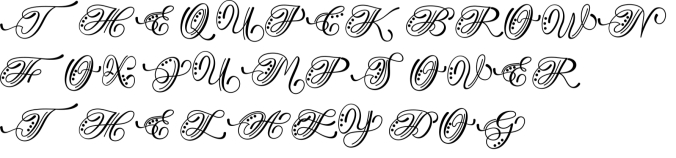 Hand Lettered Effect Monogram Font Preview
