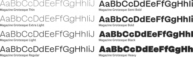 Magazine Grotesque Font Preview