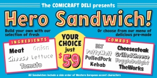 Hero Sandwich Combos Font Download