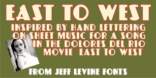 East to West JNL Font Download