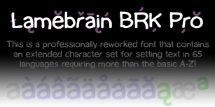 Lamebrain BRK Pro Font Download