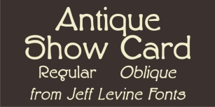 Antique Show Card JNL Font Download