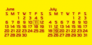 Calendar Font Font Download