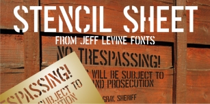 Stencil Sheet JNL Font Download