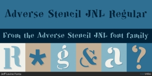 Adverse Stencil JNL Font Download