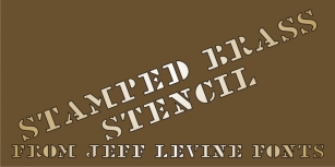 Stamped Brass Stencil JNL Font Download