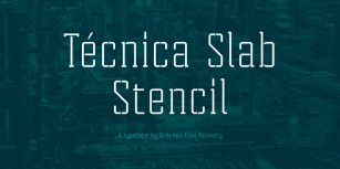 Tecnica Slab Stencil Font Download