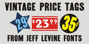 Vintage Price Tags JNL Font Download