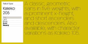 Kaleko 205 Font Download