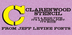 Clarenwood Stencil JNL Font Download