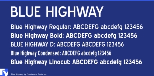 Blue Highway Font Download