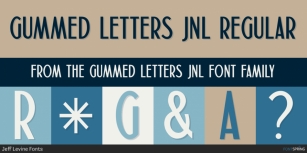 Gummed Letters JNL Font Download
