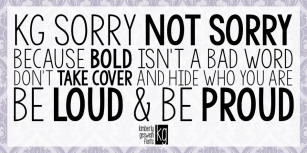 KG Sorry Not Sorry Font Download