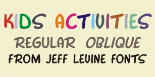 Kids Activities JNL Font Download