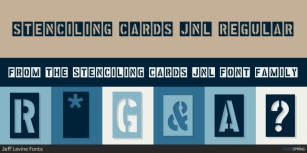 Stenciling Cards JNL Font Download