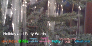 Holiday and Party Words Font Download