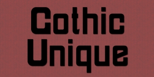Gothic Unique Font Download