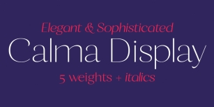 Calma Display Font Download