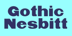 Gothic Nesbitt Font Download